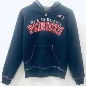 Womens NE Patriots Full Zip Hoodie S